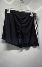 Load image into Gallery viewer, Adidas Womens Black Side Stripe Elastic Waist Drawstring Athletic Shorts Size L