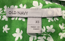 Load image into Gallery viewer, Old Navy Womens Green White Long Sleeve Collared Button Front Blouse Top Size XS