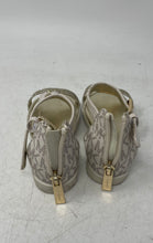 Load image into Gallery viewer, Michael Kors Girls Brandy White Gold Monogram Studded Gladiator Sandals Size 7