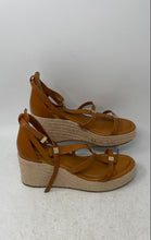 Load image into Gallery viewer, Franco Sarto Womens Pana Brown Leather Wedge Heel Espadrille Sandals Size 8.5M