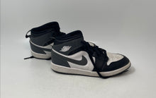 Load image into Gallery viewer, Nike Kids Air Jordan 1 Mid Black White Leather Lace-Up Sneaker Shoes Size 3Y
