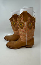 Load image into Gallery viewer, Stephy Mens Brown Leather Pull-On Mid Calf Cowboy Western Boots Size 8.5