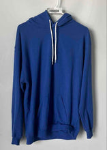 Load image into Gallery viewer, Forever 21 Unisex Blue Long Sleeve Kangaroo Pocket Pullover Hoodie Size S