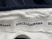 Load image into Gallery viewer, Authentic Dolce & Gabbana Mens Blue White Striped Dress Pants Size EUR 46