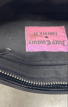 Load image into Gallery viewer, Juicy Couture Womens Black Faux Patent Leather Rhinestone Logo Shoulder Bag