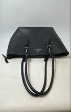 Load image into Gallery viewer, Marco Xenia Womens Black Double Handles Zipper Pockets Bottom Studs Tote Bag