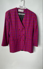 Load image into Gallery viewer, Evan Picone Womens Multicolor Houndstooth Double-Breasted Two-Button Blazer Sz 4