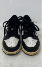 Load image into Gallery viewer, Nike Kids Dunk Low Black White Leather Low Top Lace-Up Sneaker Shoes Size 10.5C
