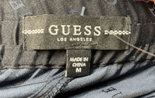 Load image into Gallery viewer, Guess Womens Black Printed Drawstring Cargo Jogger Pants Size Medium