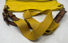 Load image into Gallery viewer, Fossil Womens Yellow Leather Outer Pocket Shoulder Strap Crossbody Handbag