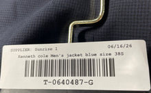 Load image into Gallery viewer, Kenneth Cole Reaction Mens Blue Single-Breasted One-Button Blazer Size 38S
