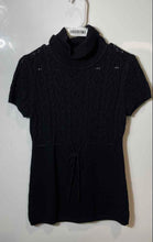 Load image into Gallery viewer, Michael Kors Womens Black Knitted Short Sleeve Turtleneck Pullover Sweater Sz M