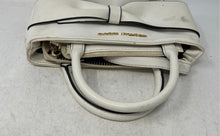 Load image into Gallery viewer, Christian Siriano Womens White Faux Leather Crossbody Strap Satchel Bag Stained
