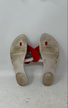 Load image into Gallery viewer, Melissa Womens White Red Slip-On Open Toe Heart-Embellished Thong Sandals Size 6