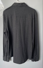 Load image into Gallery viewer, Banana Republic Mens Gray Luxury Touch Long Sleeve Button-Up Shirt Size Medium