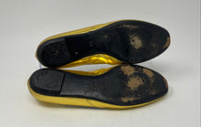 Load image into Gallery viewer, Jeffrey Womens Gold Leather Round Toe Slip-On Ballet Flats Size 38