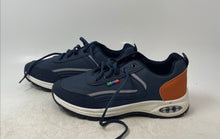 Load image into Gallery viewer, Corasun Mens Blue Leather Low Top Lace-Up Sneaker Shoes Size EUR 42