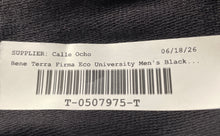 Load image into Gallery viewer, Bene Terra Firma Eco University Mens Black Long Sleeve Full-Zip Hoodie Size XS