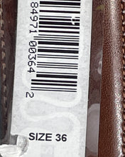 Load image into Gallery viewer, Perry Ellis Mens Black Leather Adjustable Reversible Dress Belt Size 36