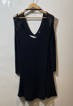 Load image into Gallery viewer, American Eagle Outfitters Womens Black Long Sleeve V-Neck Mini Dress Size M