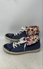 Load image into Gallery viewer, Coach Womens Erikka Q1127 Blue Floral Print High Top Sneakers Shoes Size 10B