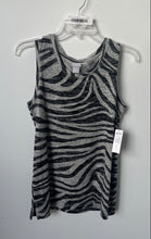 Load image into Gallery viewer, Chico's Womens Black Gray Zebra Print Sleeveless Blouse Top Size 0 4/6 With Tag