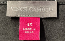 Load image into Gallery viewer, Vince Camuto Womens Black Long Sleeve V-Neck Blouse Top Size 3X