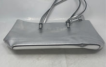 Load image into Gallery viewer, Guess Womens Silver Zipper Charm Adjustable Strap Double Handle Tote Handbag