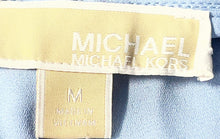 Load image into Gallery viewer, Michael Kors Womens Blue Long Sleeve V-Neck 1/2 Zip Blouse Top Size Medium