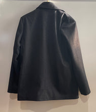 Load image into Gallery viewer, Kenneth Cole Mens Black Long Sleeve Collared Double-Breasted Pea Coat Size Large
