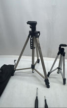 Load image into Gallery viewer, Vivitar MX-2000 Compact Silver Black Telescopic Stands Tripod With Case