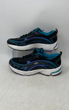 Load image into Gallery viewer, Ryka Womens Inspire Black Blue Memory Foam Lace-Up Sneaker Shoes Size 9.5W
