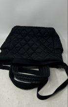Load image into Gallery viewer, Vera Bradley Womens Black Quilted Detachable Strap Double Handle Tote Handbag