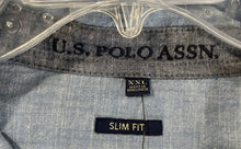 Load image into Gallery viewer, U.S. Polo Assn. Mens Blue Slim Fit Long Sleeve Button-Up Shirt Size XXL With Tag
