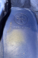 Load image into Gallery viewer, Authentic Tory Burch Womens Minnie Blue Leather Ballet Flats Size 10.5M Damaged