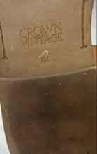 Load image into Gallery viewer, Crown Vintage Womens Irenna Brown Leather Buckle Ankle Strap Sandals Size 9M
