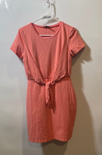 Load image into Gallery viewer, Express Womens Orange Short Sleeve Tie Front Pullover T-Shirt Dress Size XS