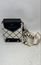 Load image into Gallery viewer, Fosidiri Womens Black White Geometric Print Inner Dividers Mini Crossbody Bag