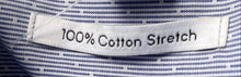Load image into Gallery viewer, Calvin Klein Mens Blue White Cotton Long Sleeve Stretch Button-Up Shirt Size XL