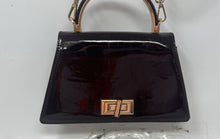 Load image into Gallery viewer, Aldo Womens Brown Gold-Tone Inner Pockets Chain Strap Top Handle Handbag