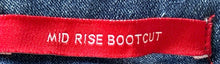 Load image into Gallery viewer, Guess Womens Blue Denim Dark Wash Stretch Mid Rise Bootcut Leg Jeans Size 28