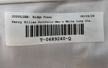 Load image into Gallery viewer, Perry Ellis Portfolio Mens White Cotton Long Sleeve Slim Fit Dress Shirt Sz XXL