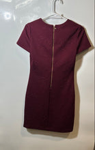Load image into Gallery viewer, Calvin Klein Womens Cherry Red Textured Floral Design Sheath Dress Size 2