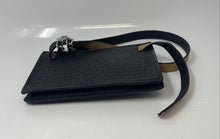 Load image into Gallery viewer, Michael Kors Womens Black Signature Print Leather Zipper Crossbody Wallet