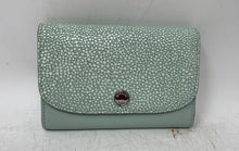 Load image into Gallery viewer, Michael Kors Womens Green Chain Strap Flap Clutch Wallet 2 Piece