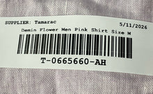 Load image into Gallery viewer, Denim & Flower Mens Pink Linen Short Sleeve Button-Up Shirt Size Medium
