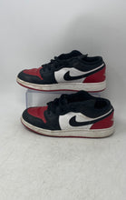 Load image into Gallery viewer, Nike Kids Air Jordan 1 Low 553560-161 Black White Red Sneaker Shoes Size 7Y