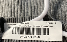 Load image into Gallery viewer, Madison Grey Womens Gray Ribbed Sleeveless Mock Neck Tank Top Size S With Tag