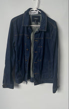 Load image into Gallery viewer, Forever 21 Mens Blue Long Sleeve Regular Fit Button Front Denim Jacket Size L