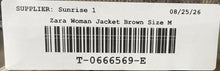 Load image into Gallery viewer, Zara Womens Brown Notch Lapel Single Breasted One-Button Blazer Size M With Tag